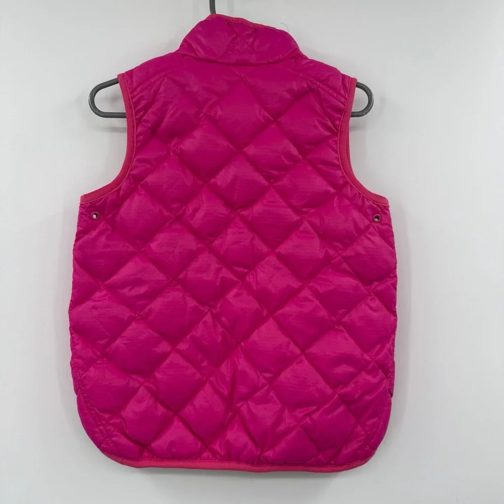 Ralph Lauren Girls Hot Pink Quilted Puffer Vest with Green Logo